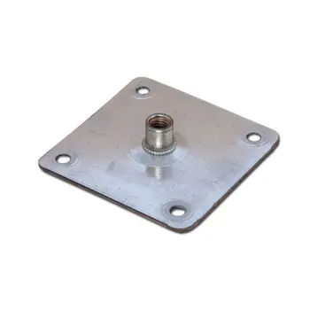 4 Pezzi Piastre di Fissaggio Angolate per Gambe di Mobili 1.5MM 7x7CM, Staffa di Montaggio per Ruote Eccentriche, Supporto per Piedi di Tavoli e Divani, Hardware