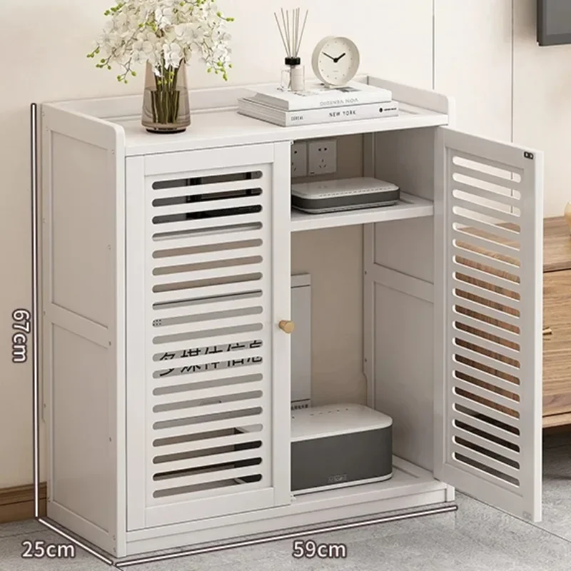 Free-Standing Router Organizer Spacious WiFi Box Cover Thickened Panels Ventilated Design for Heat Dissipation