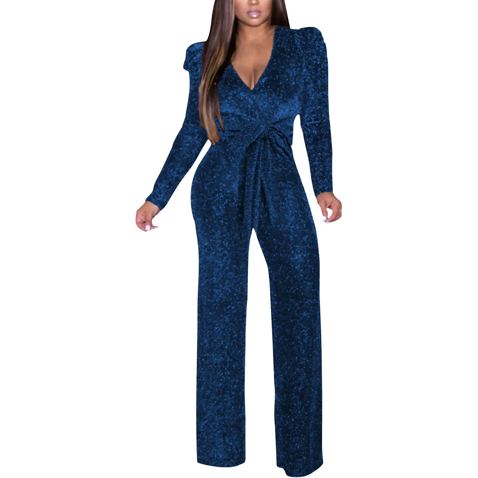 

Women's Sultry V Neck Strap High Elastic Metallic Fiber Lingerie Style Pant Suit With Sparkling Floral Printed Jumpsuits Womens