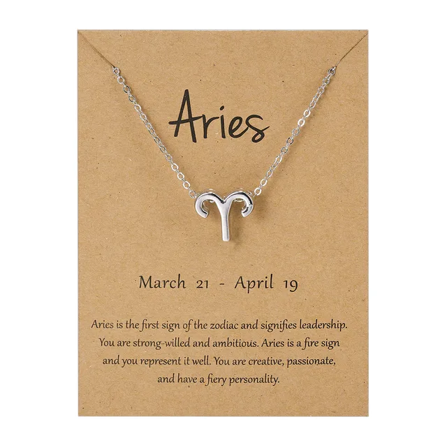 COLORFUL BLING 3-Piece Zodiac Necklace Set - Constellation Choker With Wish Card - View #7
