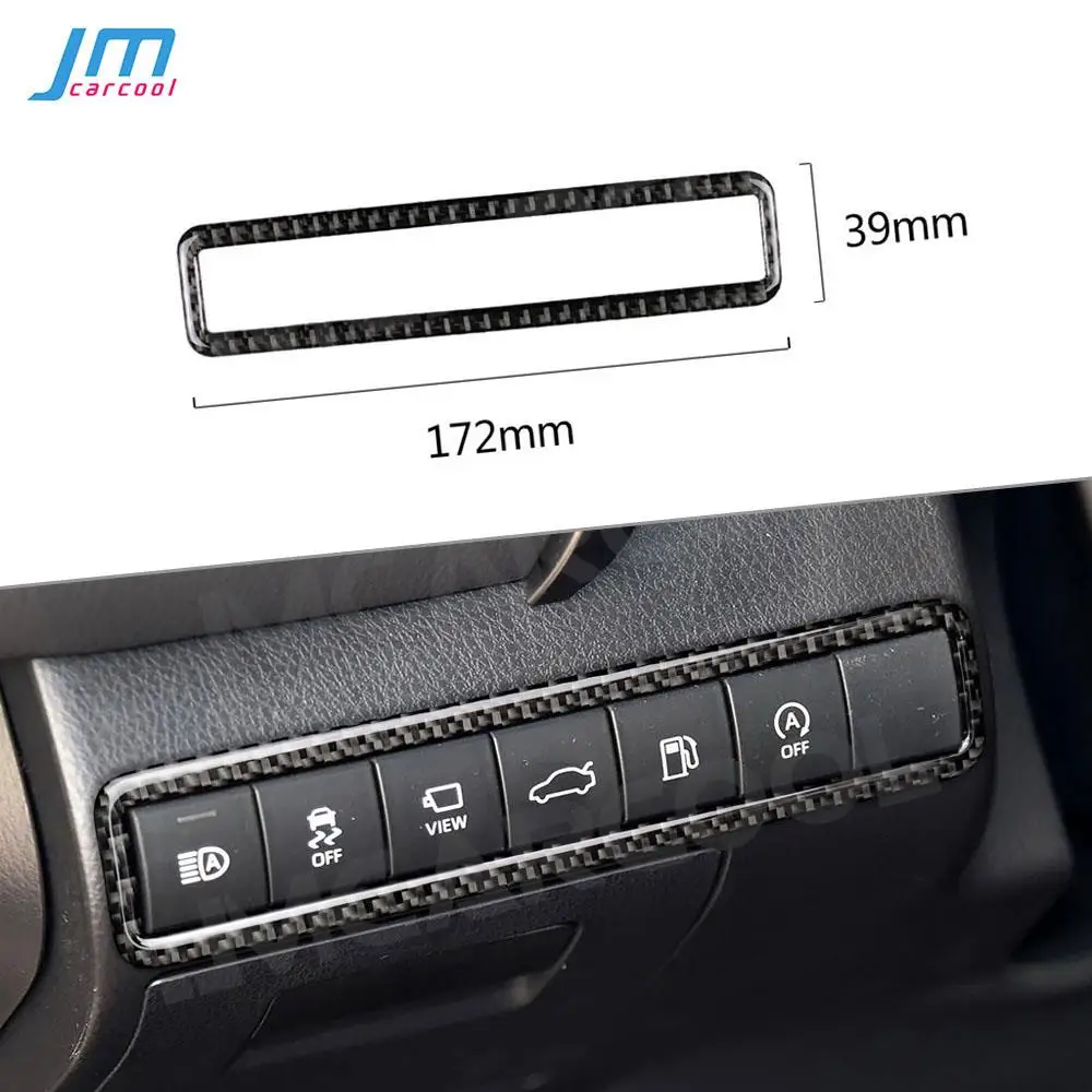 

Carbon Fiber Car Headlight Control Switch Button Trim Frame Decorative Sticker For Toyota Camry 2018 2019 Interior Accessories