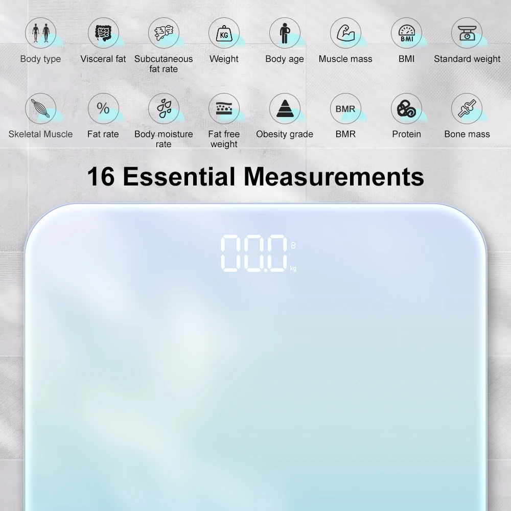 INSMART Weight Scale Digital Body Smart Scales for Adult Body Fat Professional Scales Person Balance Bioimpedance Scale