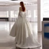 Graceful Simple Wedding Dresses Woman's A Line Sexy Strapless Sleeveless Bridal Gowns Bow Backless Customized Vestidos Gloveless 2