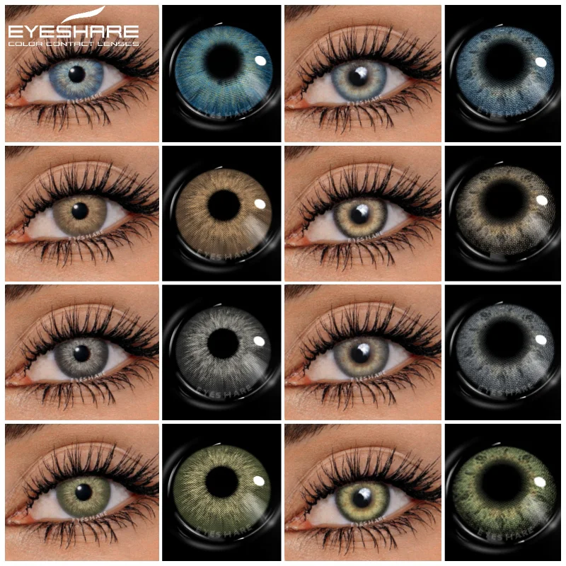 EYESHARE 1 Pair Fashion Colored Contact Lenses Fast Delivery Blue Eye Lenses Gray Contact Green Eye Lenses Brown Lenses Yearly
