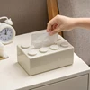 Double Color Building Block Tissue Box with Spring Paper Towel Holder Bathroom Wall-mounted Paper Holder Desktop Paper Organizer 3