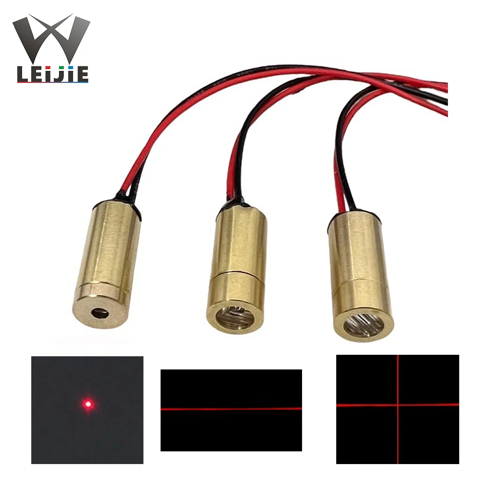 650nm 5mW 3V/5V 9mm Cross Line Dot 9*21mm Industrial MINI Laser Module Red Locate Laser Head LD Module Medical positioning laser module