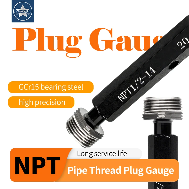 1PCS NPT 테이퍼 파이프 나사 플러그 게이지 측정 도구 NPT1/16-27 1/8 1/4 3/8 1/2 3/4 1''-- 1''1/4 1''1/2 NPT2''-- 2''1/2 3''--