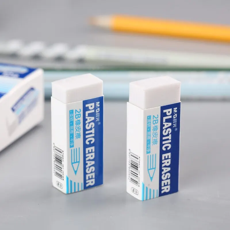 Pencil Eraser M&G 12 Pack 2B Small Eraser Student Exam Study Art Eraser School Stationery White