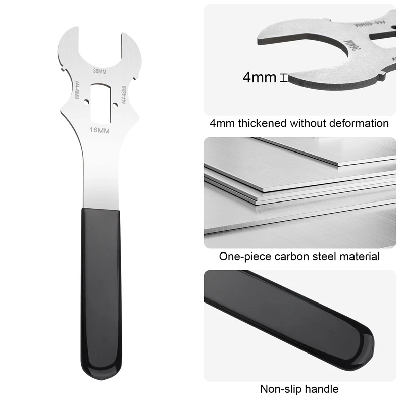 4 In 1 Mountain Bike Square Hole Bottom Bracket Install Removal Tool 36MM 44MM 48MM Wrench MTB Bicycle Nut Screw Spanner