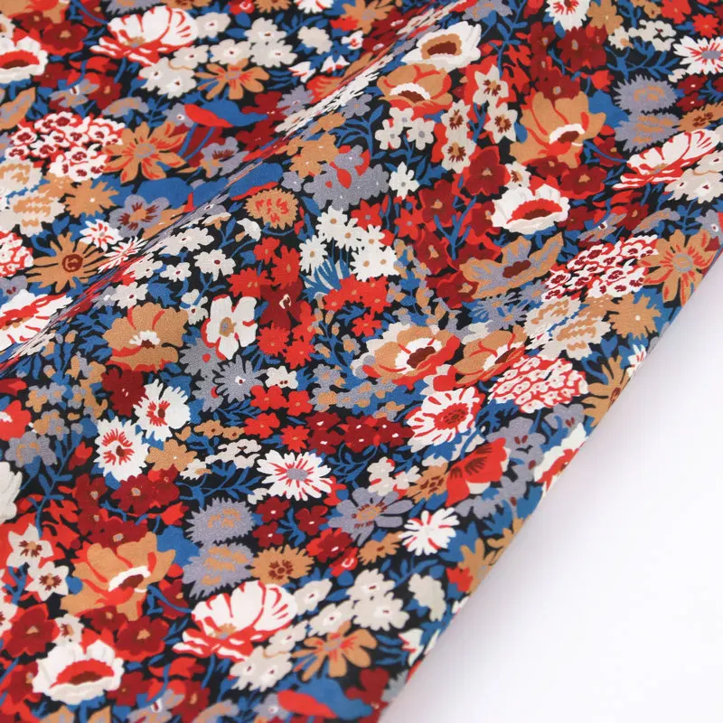 Small Floral print 100% organic liberty fabric Lord thorpe cotton tana lawn custom design fabric for clothing for DIY dress