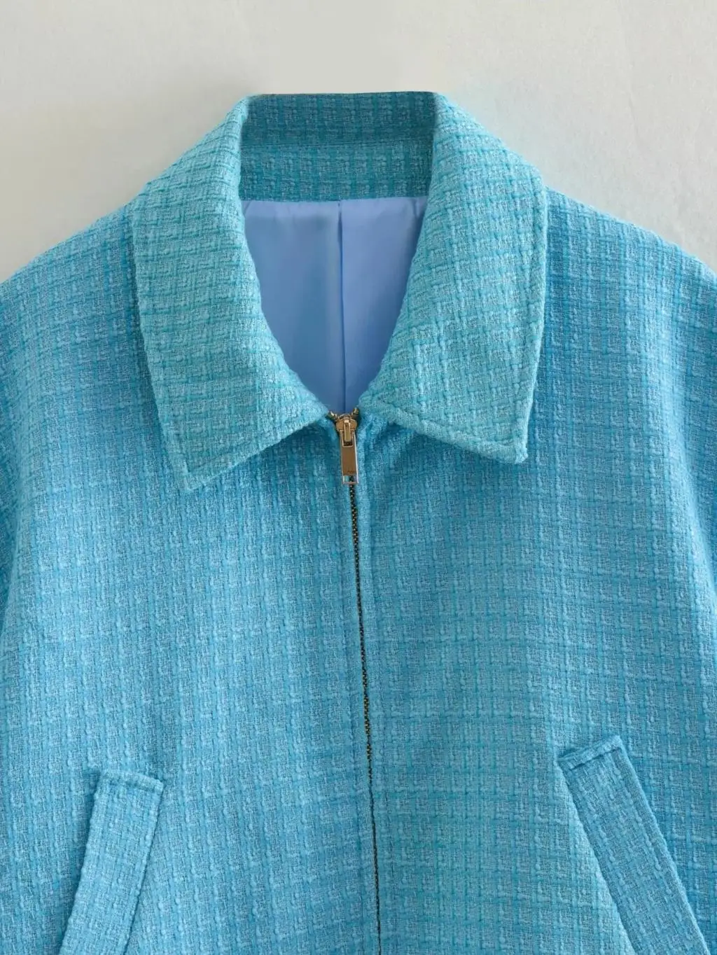 Women's Jackets rfzatrafins Coat Outwear Long Sleeve Tops Solid With Zipper Jacket Ladies Casual Cropped Coat For Women Bombers