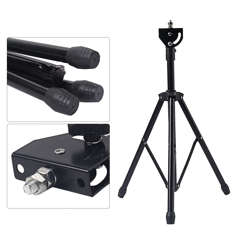 

8inches Adjustable Metal Tripod Dumb Drum Stand Practice Pad Rack Bracket Support Percussion Accessory(Black)
