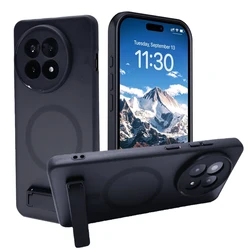 Magnetic Phone Case with Adjustable Stand - Ultra Slim Kickstand Cover with Holder for OnePlus 15 (Black Case)