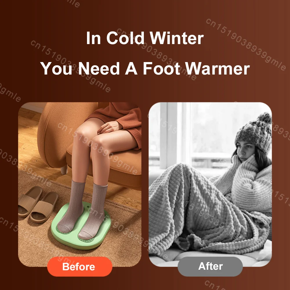 Electric Foot Heating Massage Pad Foot Warmer Portable Winter Foots Warming Mat for Home Intelligent Foot Massager with Heat