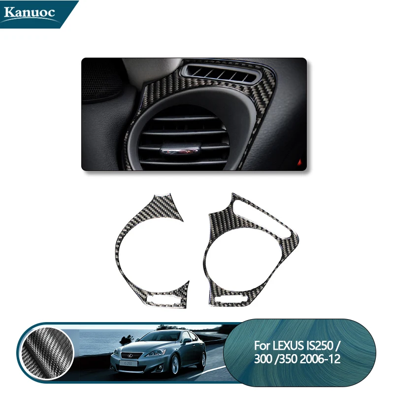

For Lexus IS250 300 350 2006-2012 Carbon Fiber Protection Stickers Car Interior Decorative Accessories Left Right Air Vent