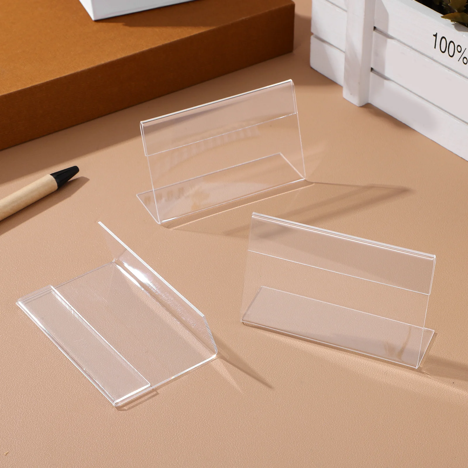 30pcs 테이블 로그인 홀더 명확한 가격 레이블 홀더 슈퍼마켓 선반 레이블 홀더 결혼식 파티에 대 한 이름 카드 디스플레이 홀더