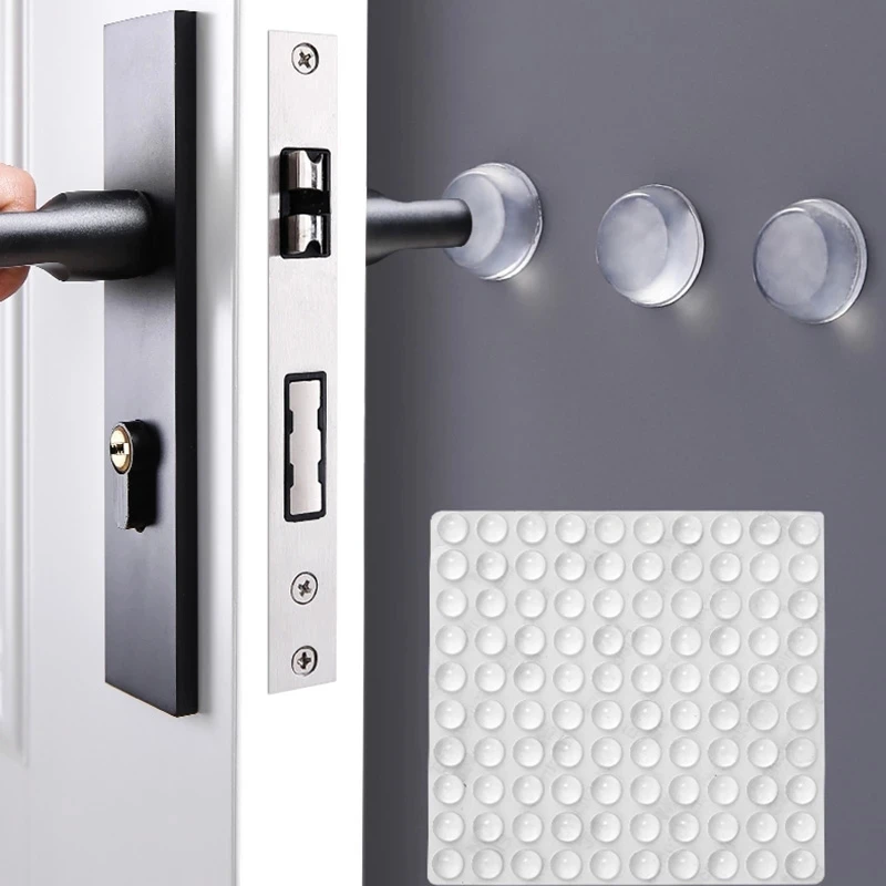 100pc Self Adhesive Silicone Damper Buffer Cabinet Bumpers Furniture Pad Cushion Protective For Door Stopper Anti Slip