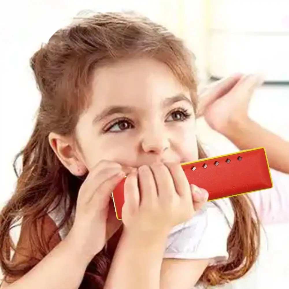 New C Tune 10 Holes Harmonica Plastic Colorful Mouth Organ Educational Toys Stage Performance