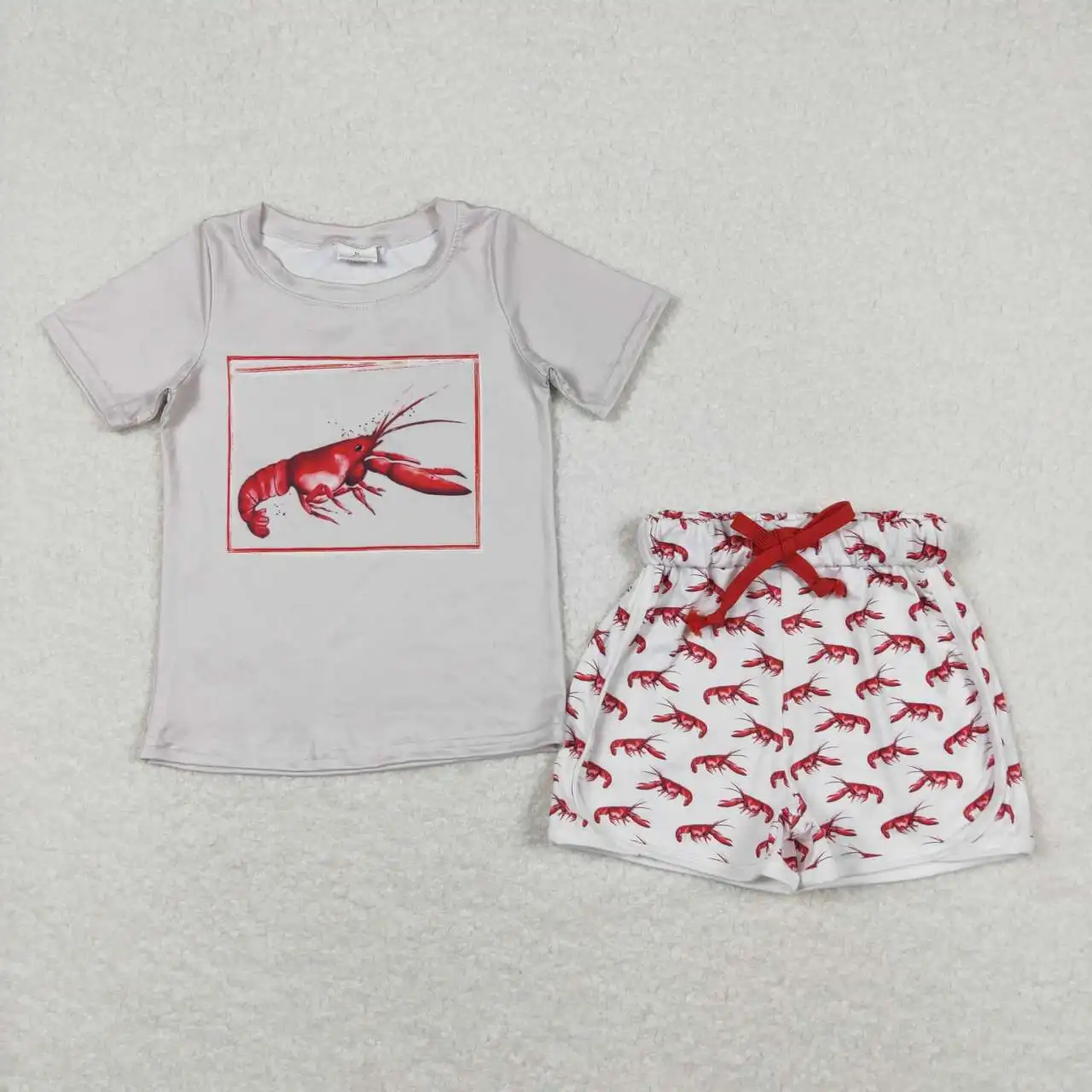 Baby Boy Summer Set Toddler Short Sleeves Excavator T-shirts Cotton Tee Kids Shorts Baby Boy Outfit