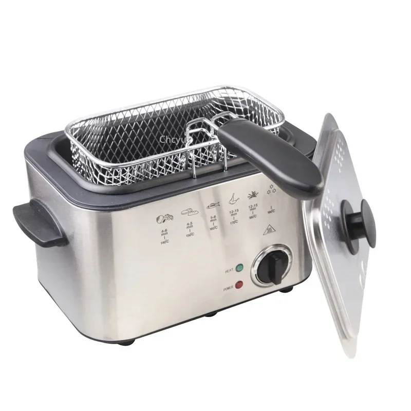 Upgraded style small electric fryer household fuel-efficient commercial multi-function electric fryer heating pot