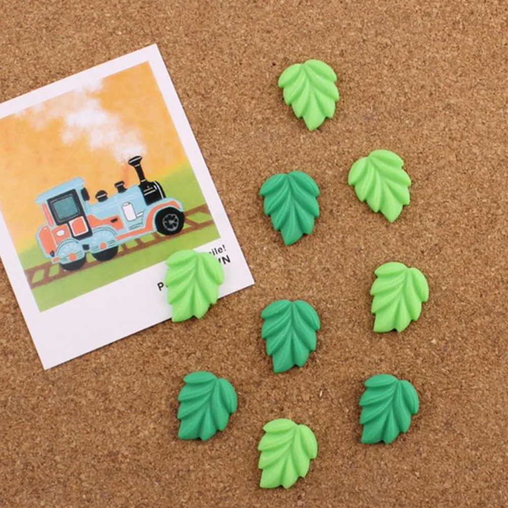 20개 나뭇잎 모양 푸시핀 귀여운 장 압정 레진 플랫탑 푸시핀 사무실 코르크보드 게시판 벽용 압정 큐비클용