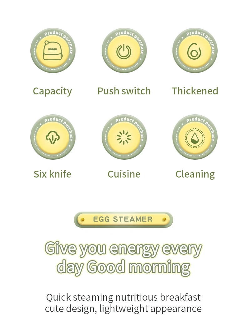 Description Picture 3 of item120W Electric Egg Boiler Automatic Steamer Mini Breakfast Machine Egg Cookers 2 Eggs Portable Steamer Automatic Power Off 220V