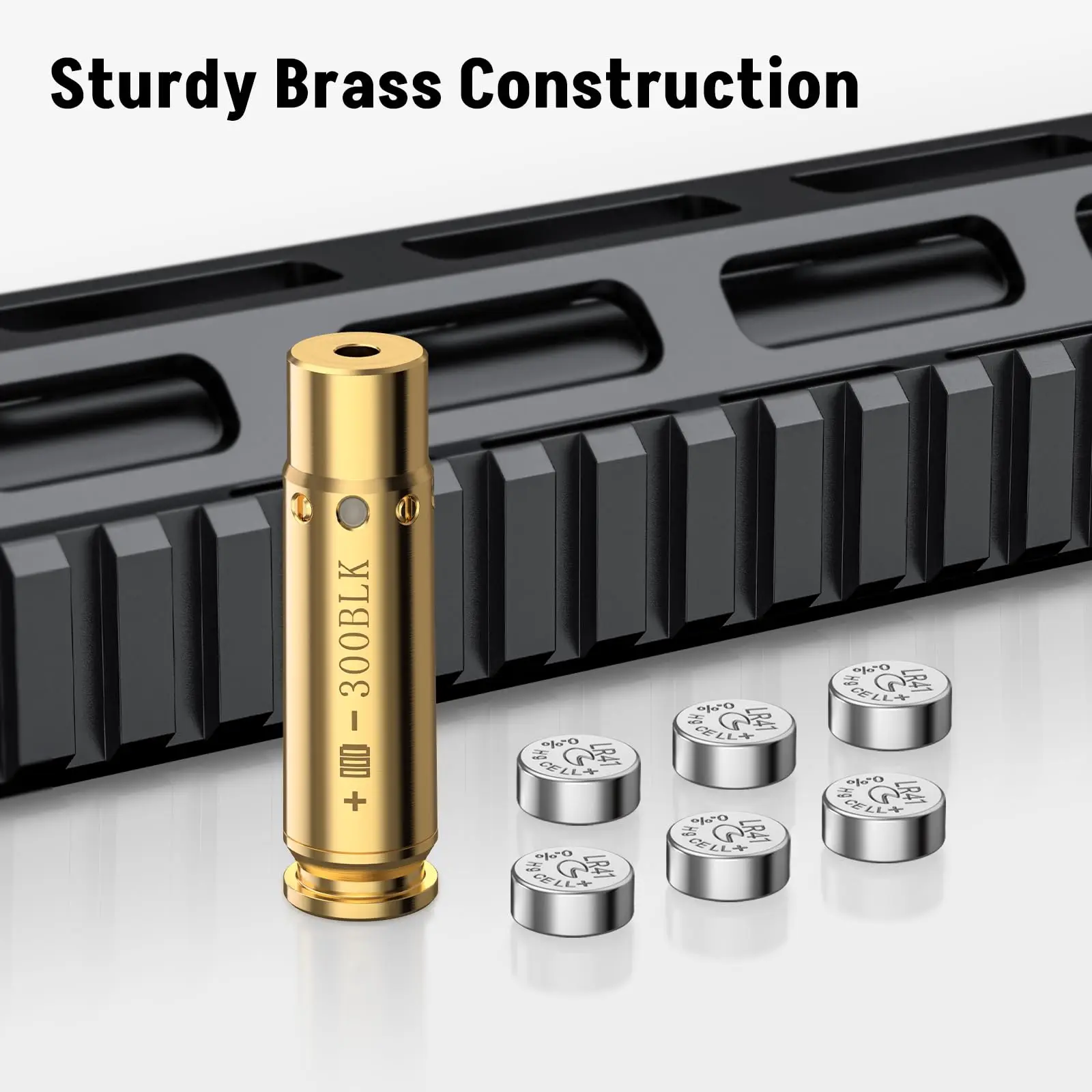 Red Laser Bore Sight 300blk Boresighter Zeroing For Rifle Riflescope Pistol Airsoft with 6pcs Batteries laser bore sight