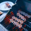 Monument Grills Larger 4-Burner Propane Gas Grill Stainless Steel Heavy-Duty Cabinet Style with Knob Controls & Side Burner 4