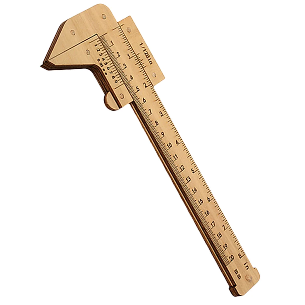 

Wooden Carved Inch Double Scale Student Vernier Ruler Woodworking Rulers Playset Toy