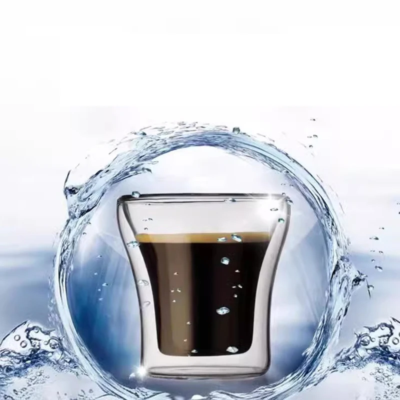 Double Layer Glass Coffee Cup Heat Resistant