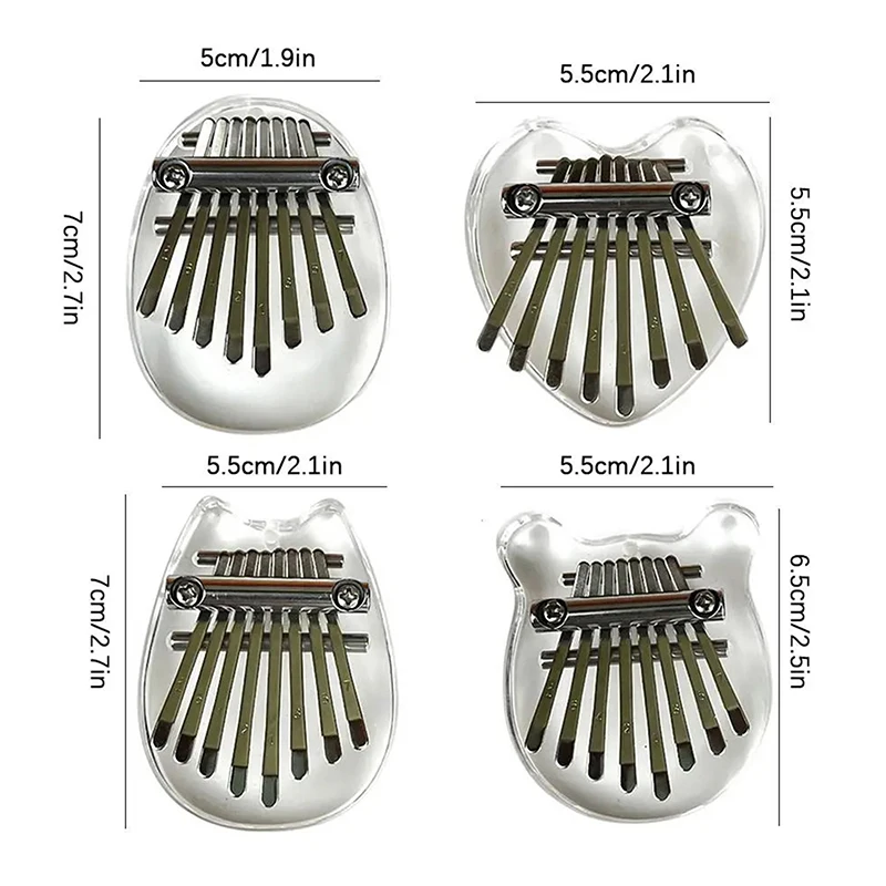 Mini Kalimba 8 Keys Wooden High Quality Exquisite Finger Thumb Piano Marimba Musical New Year Accessory Christmas Gift