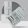 7Pcs High-Quality Manicure Set Color Contrast Sets Nail Clippers Cutter Tools Kits Stainless Steel Pedicure Travel Case for man 3