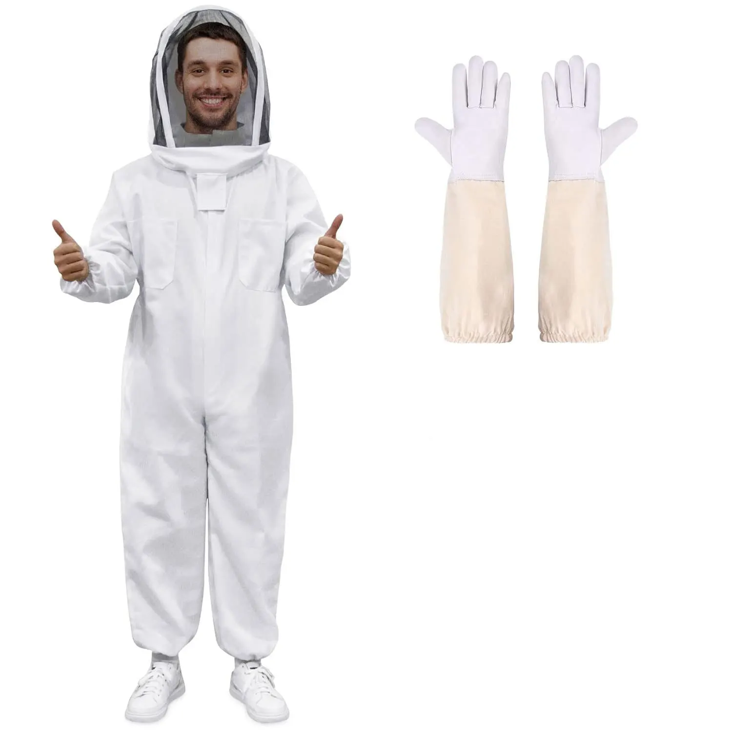Full Body Beekeeping Clothes Professional Beekeepers Clothes Protection Beekeeping Suit Safty Veil Unisex Protective Equipment