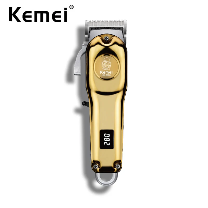 Kemei Professional Hair Clippers Barber Electric Cordless Hair Trimmer Rechargeable Hair Cutting Machine for Men Full Metal Body