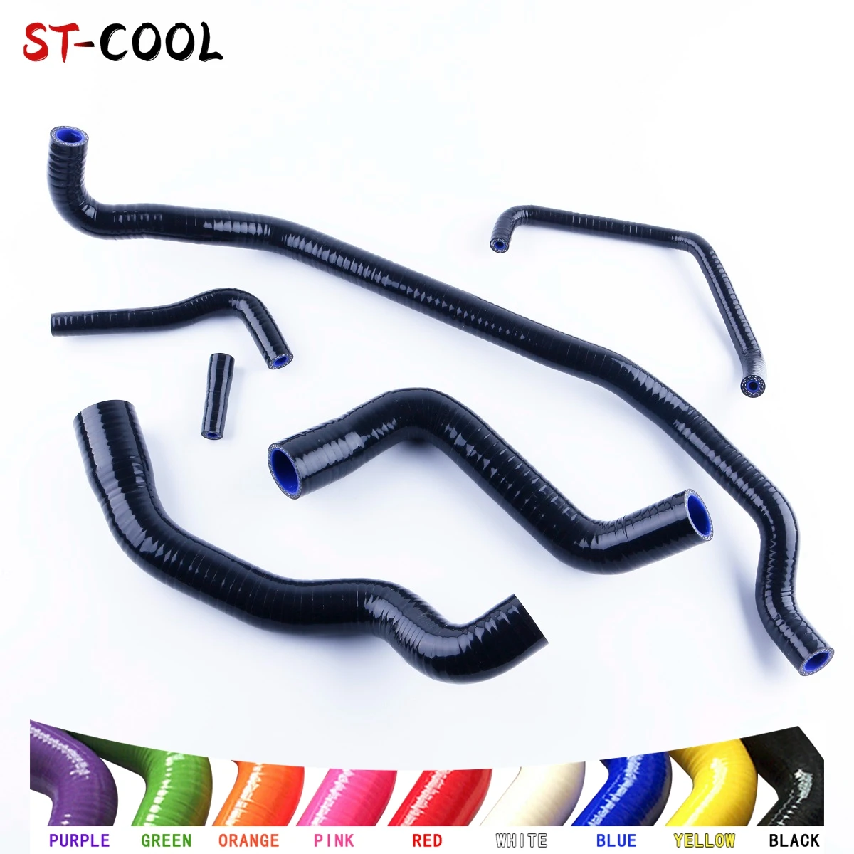 Abarth Grande Punto EVO / Alfa Romeo Mito QV 실리콘 워터 호스 키트, 실리콘 튜브 배관, 6 개, 10 가지 색상 