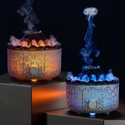 Essential Oil Diffuser Volcanic Flame Jellyfish Smoke Ring Night Light Lamp Fragrance Ultrasonic Atomizing Sprayer