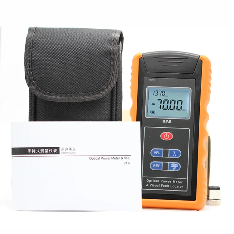 2 in1 fuctions TM203N-A-V10 FC SC VFL Power Meter 10mw VFL 650nm &OPM Optical Power Meter 6 wavelength -70~+10dBm -50～+26dBm
