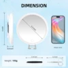 6 Inch Magnifying Mirror with Light, 5-30X Portable Travel Magnified Mirror with 360° Adjustable Stand and Suction Cup 2