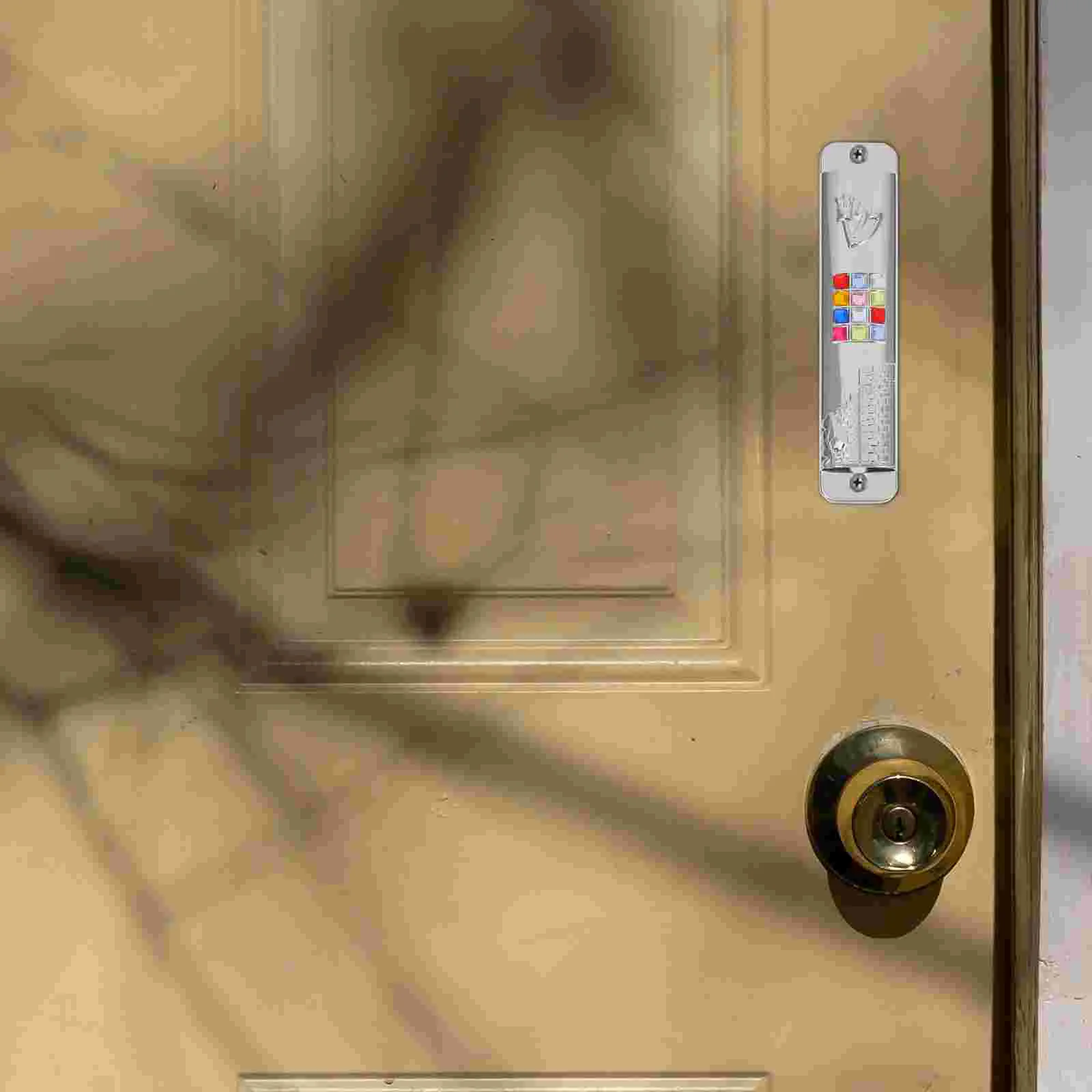 2 Sets Goal Post Metal Mezuza Gifts Crafts Religious Mezuzah Paper Door Hanging 4