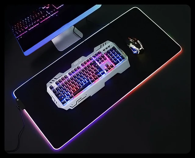 Tapis de souris Marvel Venom RGB pour PC Gamer, tapis de souris lumineux LED,  tapis de clavier en caoutchouc, ordinateur de jeu