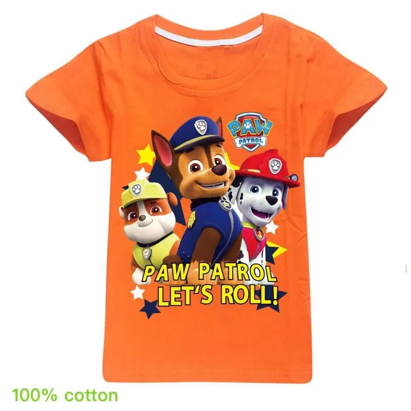 thumbnail image 1 of Nueva camiseta de la Patrulla Canina para niños, camiseta de manga corta de algodón con patrón canino de la Patrulla de dibujos animados de Anime, camisetas informales para niño y niña, regalo 2, 1 of 5