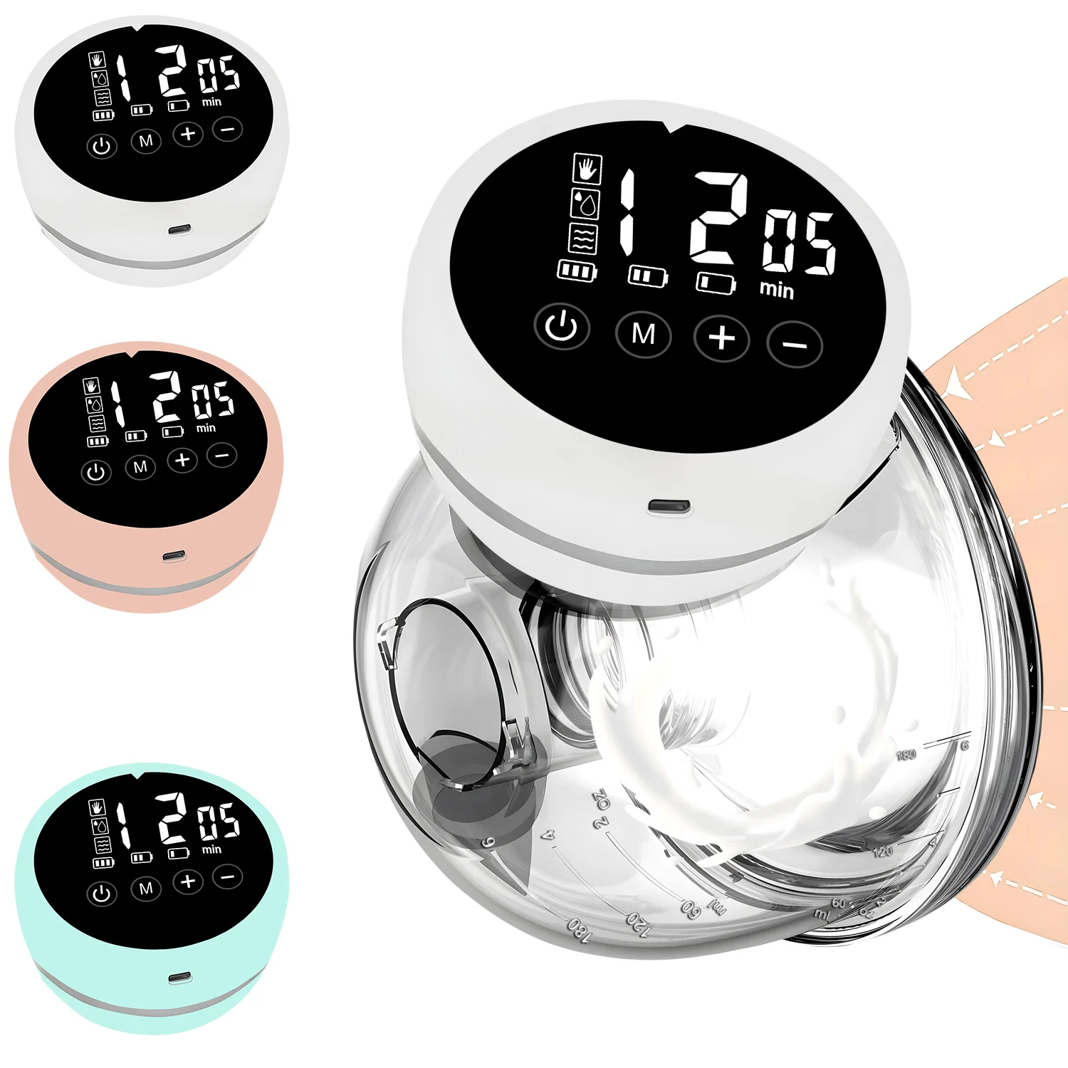 Smart Electric Breast Pumps Portable Hands Free Wearable Breast Pump Silent Comfort Milk Extractor Collector 1Pcs electric breast pump