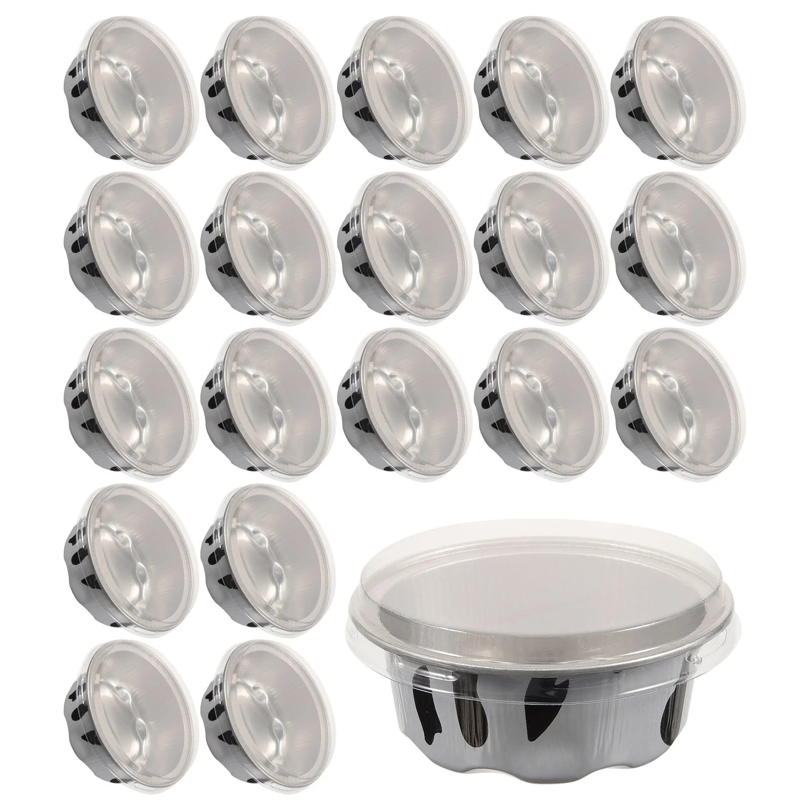 50 Pcs Dairy Cow Cake Cups Aluminum Containers With Lids Egg Tart Molds Cupcake Baking Molds Non Stick Muffin Cups Pudding