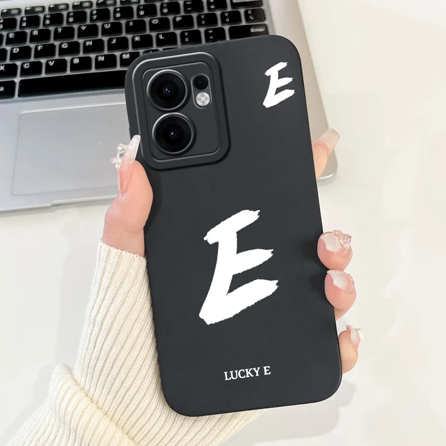 Stylish Cute Letters Shockproof Back Cover with Camera Lens Protection