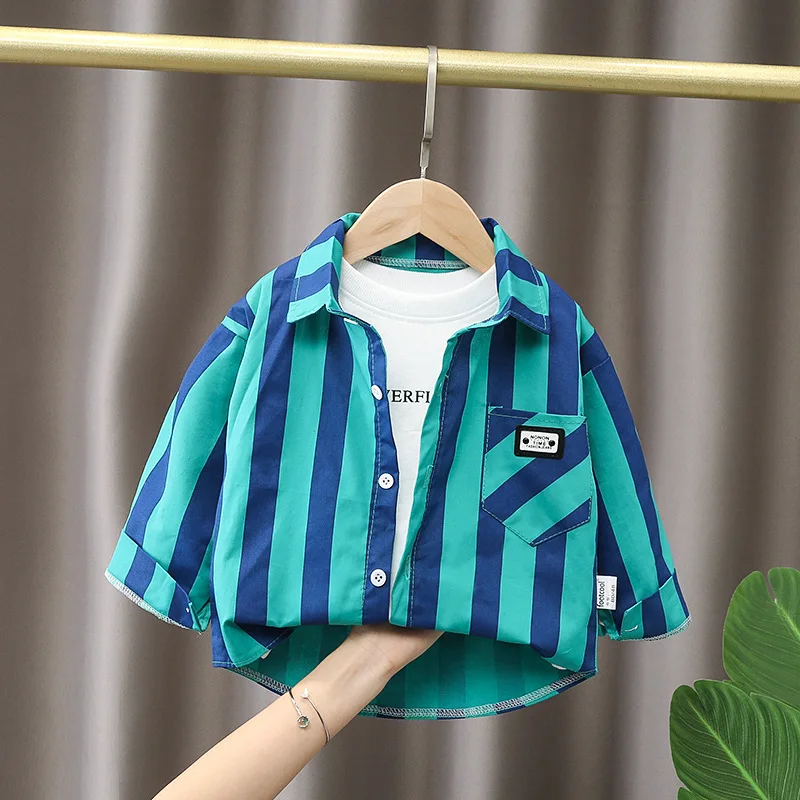 IENENS Kids Shirt Clothes Spring Thin Blouses Clothing Infant Boy Plaid Cotton Tops 1 2 3 4 Years Kids Long Sleeves Shirt kids shirts