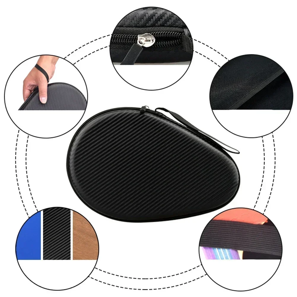 Table Tennis Bag Cover Paddle EVA Bags Waterproof Gourd-Shaped 28x18x4cm Pong Racket Case Box Sports Accessories