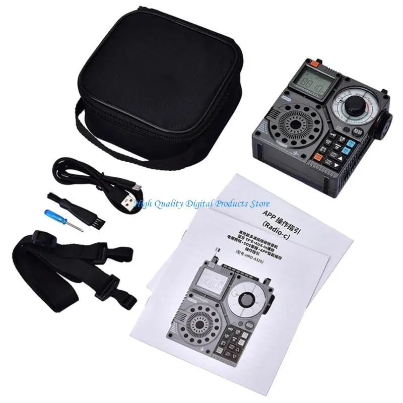 U2JE רדיו להקות מרובות FM VHF מכשירי רדיו ניידים נגן אזעקת רדיו חירום תומך ברדיו גלי קצר תואמי בלוטות'