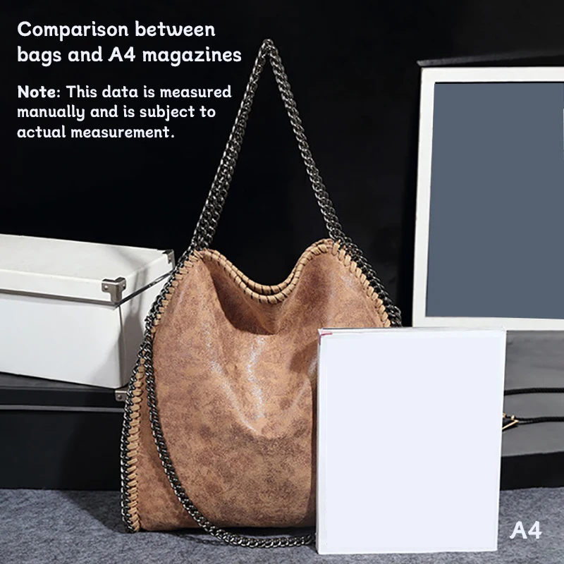 Women's Bag Foldable Chain Bag Large Capacity Single Shoulder Handbag Woman Fashion European and American Female Bags New Style