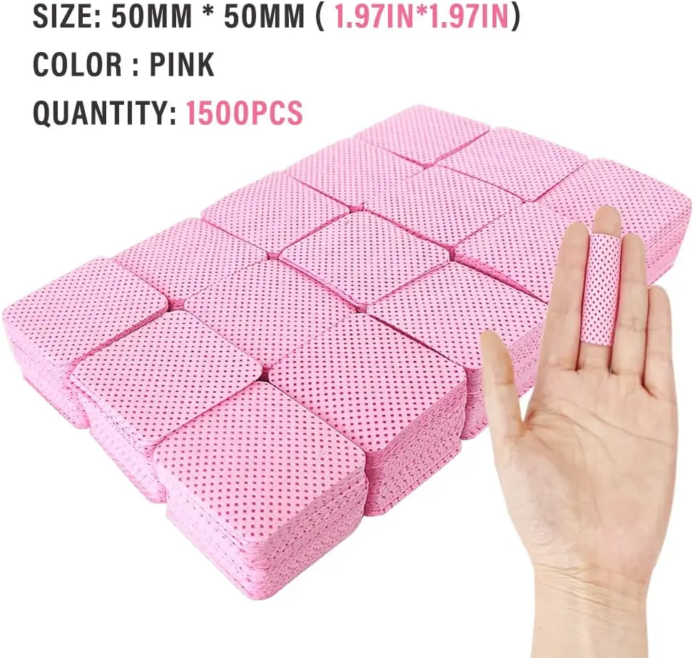 100/200/300PCS Lint Free Nail Wipes, Glue Wipes, Absorbent Soft Non-woven 200pc Lint- Free Cotton Wipes Nail Polish Remover Wipe 3