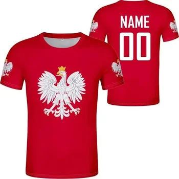 Nueva Camiseta Polaca Polska Hombre - Águila Blanca 3D, Bandera Polonia, Fútbol Personalizada Gráfica.